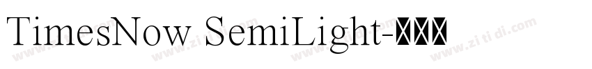 TimesNow SemiLight字体转换